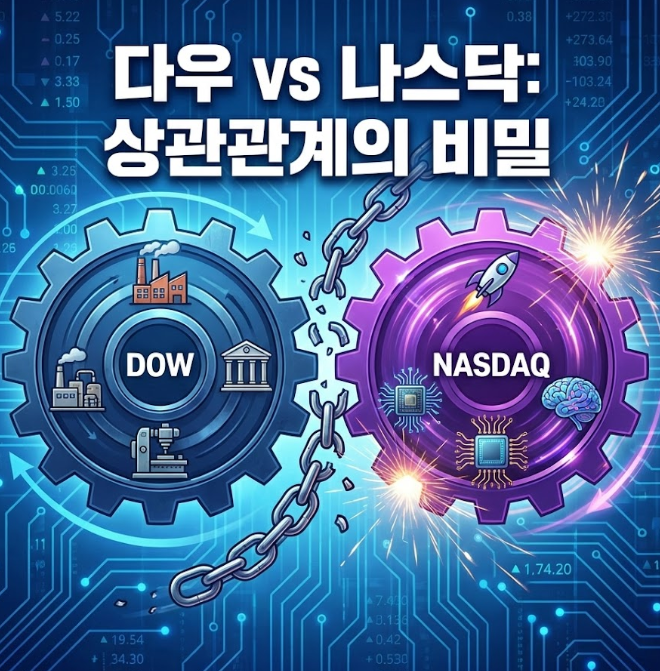 내 주식 왜 떨어질까? 다우 나스닥 상관관계의 비밀