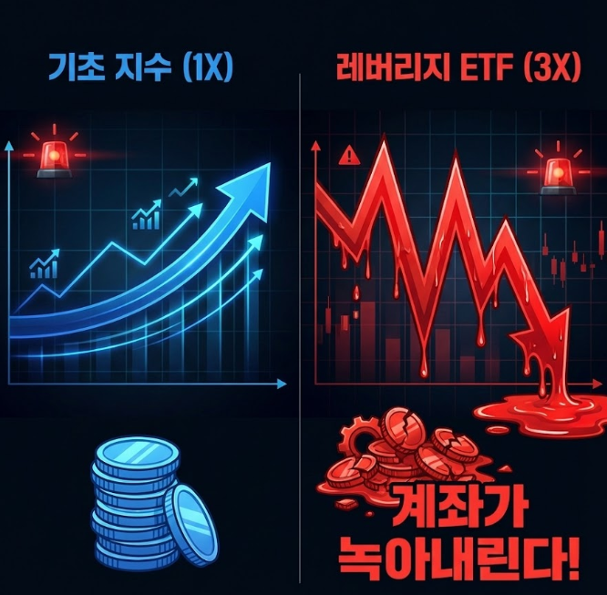 변동성 잠식: 내 레버리지 ETF(TQQQ)가 녹아내리는 진짜 이유